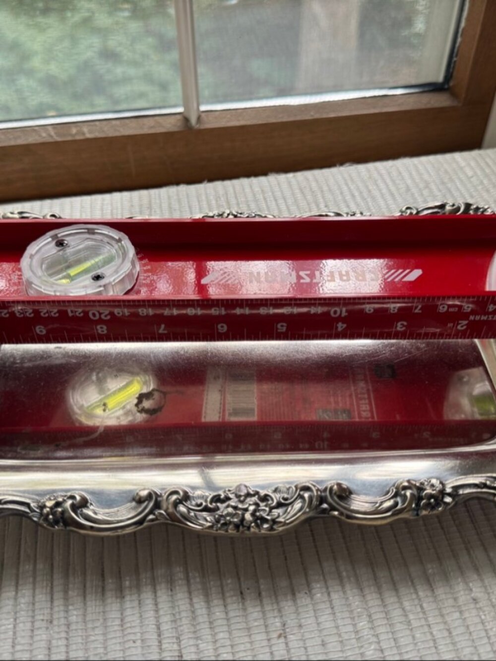 Vintage EPNS Silverplate Rectangular Serving Tray Ornate Floral Border